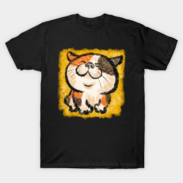 Tortoiseshell Cat happy T-Shirt by sanogawa